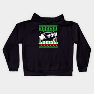 Santa Claus Santa Reindeer Kids Hoodie